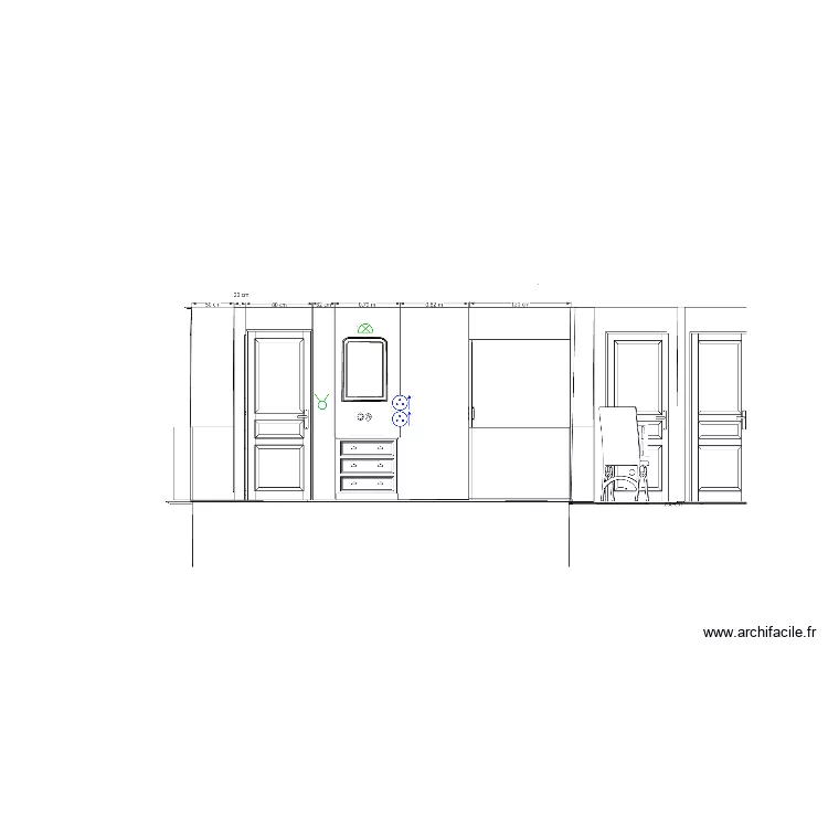 &eacute;l&eacute;vation sue &eacute;tage belle ile. Plan de 