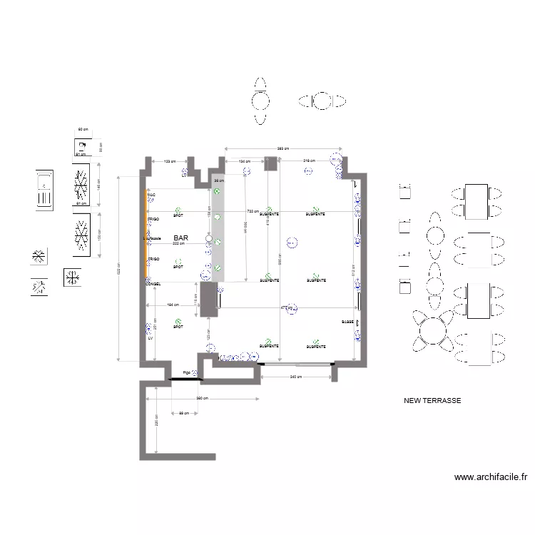 BAZAR CAFE ELEC. Plan de 