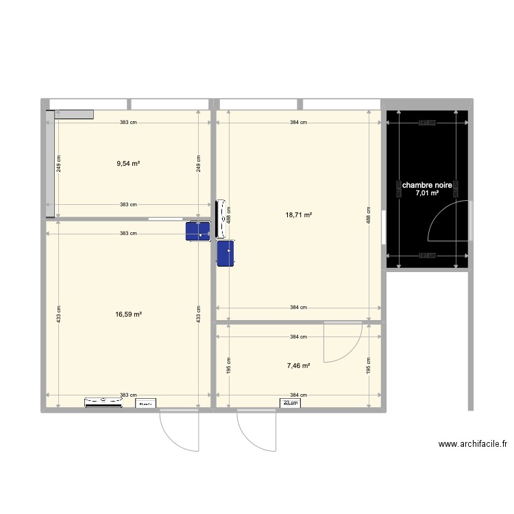Labos-vide. Plan de 0 pièce et 0 m2