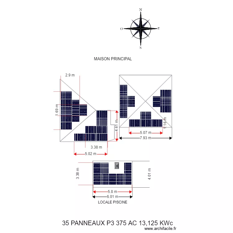 MAISON DANNA 13KWC. Plan de 