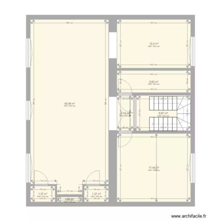 appartement modifi&eacute;. Plan de 