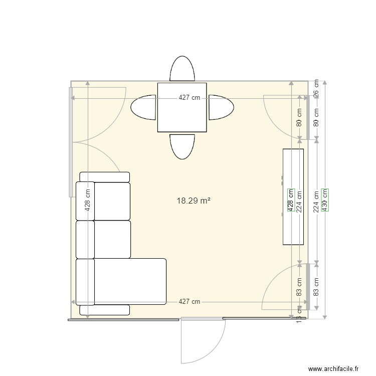 Plan salon. Plan de 0 pièce et 0 m2