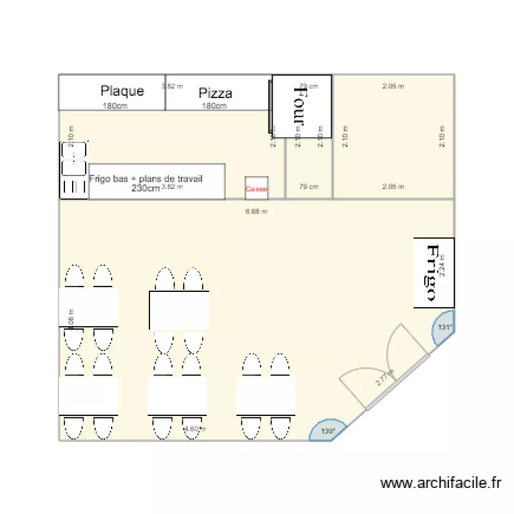 Boutique Cannes. Plan de 