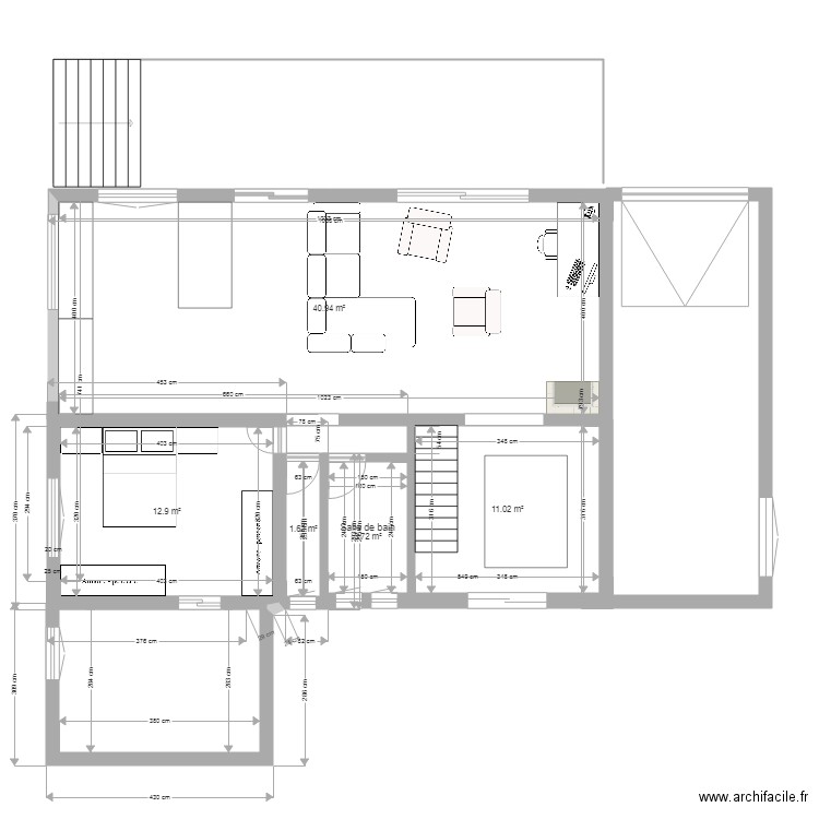 rez de chaussee renovation amenagement interieur 1. Plan de 0 pièce et 0 m2