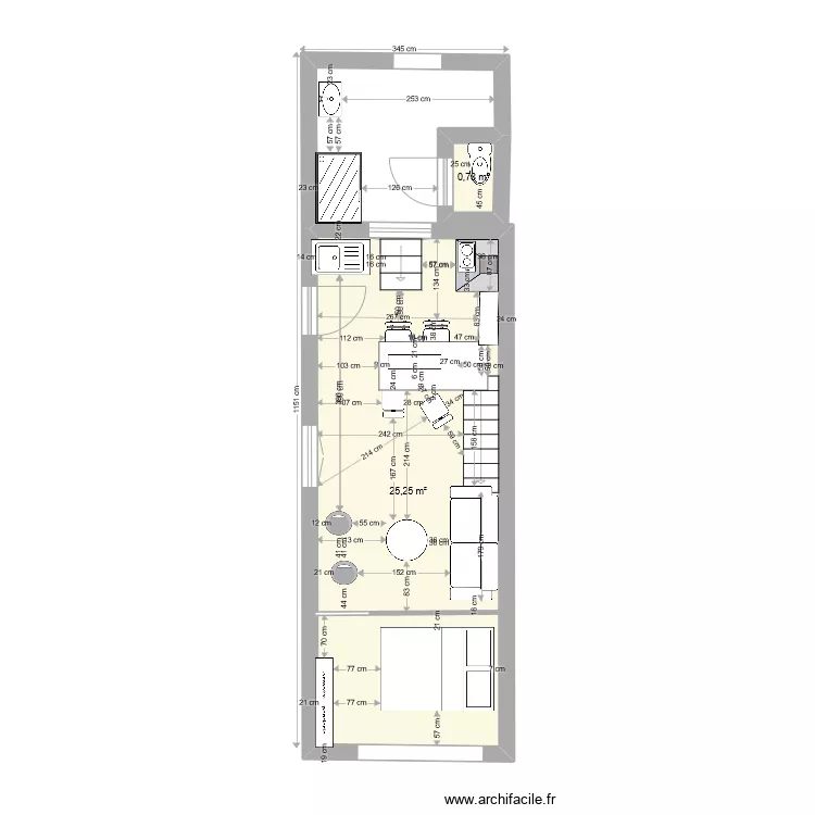 Garage am&eacute;nag&eacute;. Plan de 