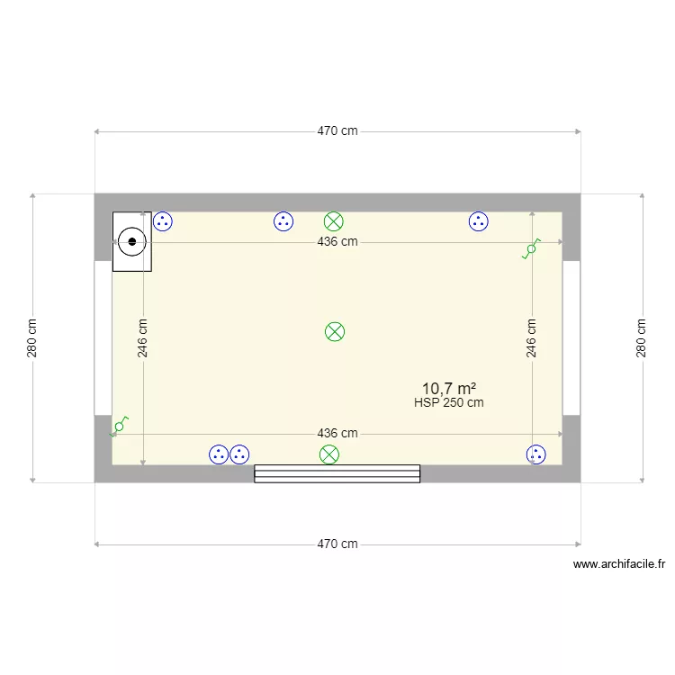 Abris jardin. Plan de 