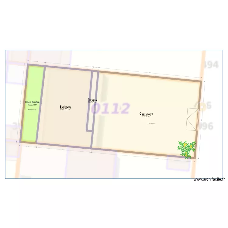 URBA Plan Masse AVANT TVX 91 MASSY AV MARECHAL LECLERC PROJET 250522 V ARL VRAIES COTES. Plan de 