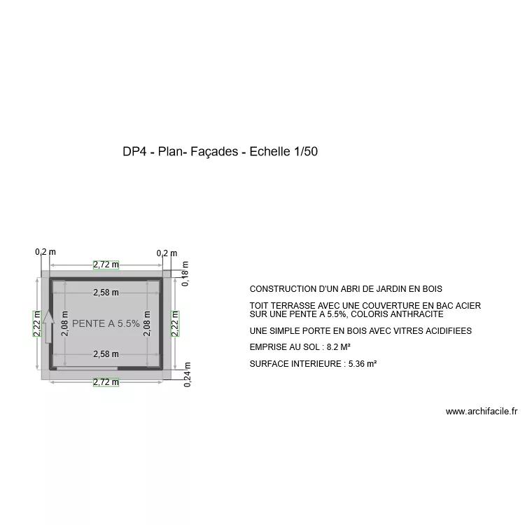 VINTAGE 2.72X2.22 2/2. Plan de 