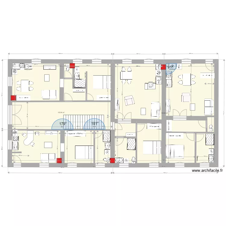 Chateau niv 0 sans escalier. Plan de Chateau niv 0 sans escalier. Plan de