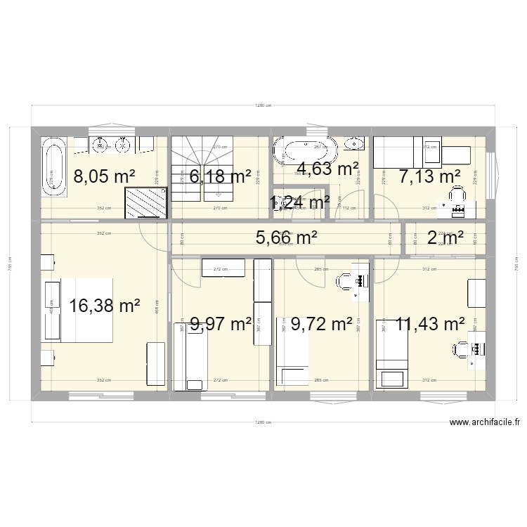 ETAGE LANGUE. Plan de 0 pièce et 0 m2