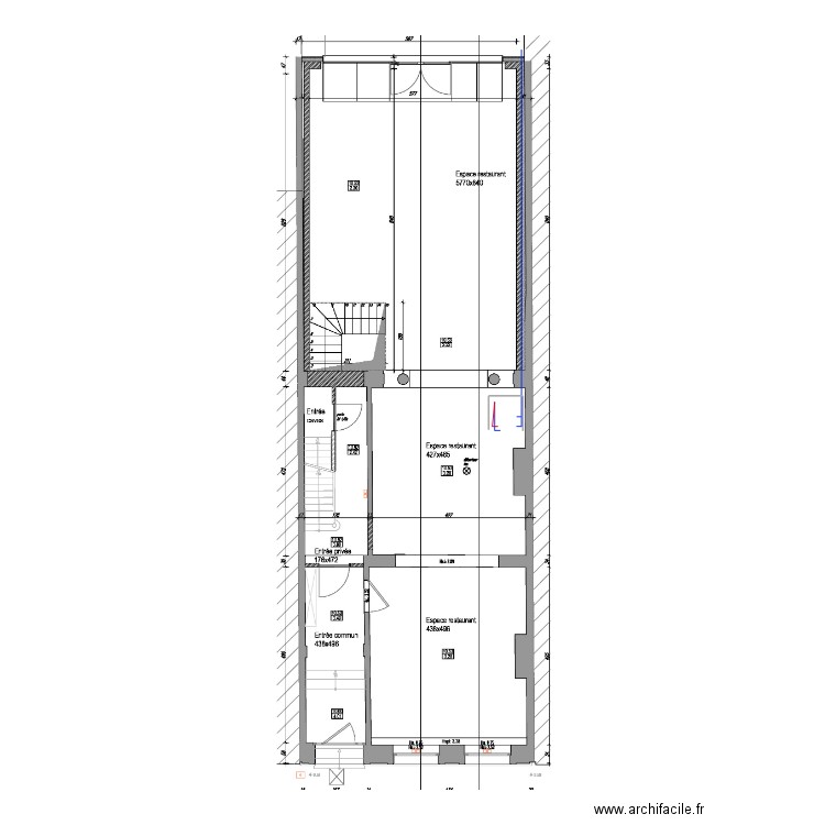 plan plomberie RDC BAILLI. Plan de 0 pièce et 0 m2