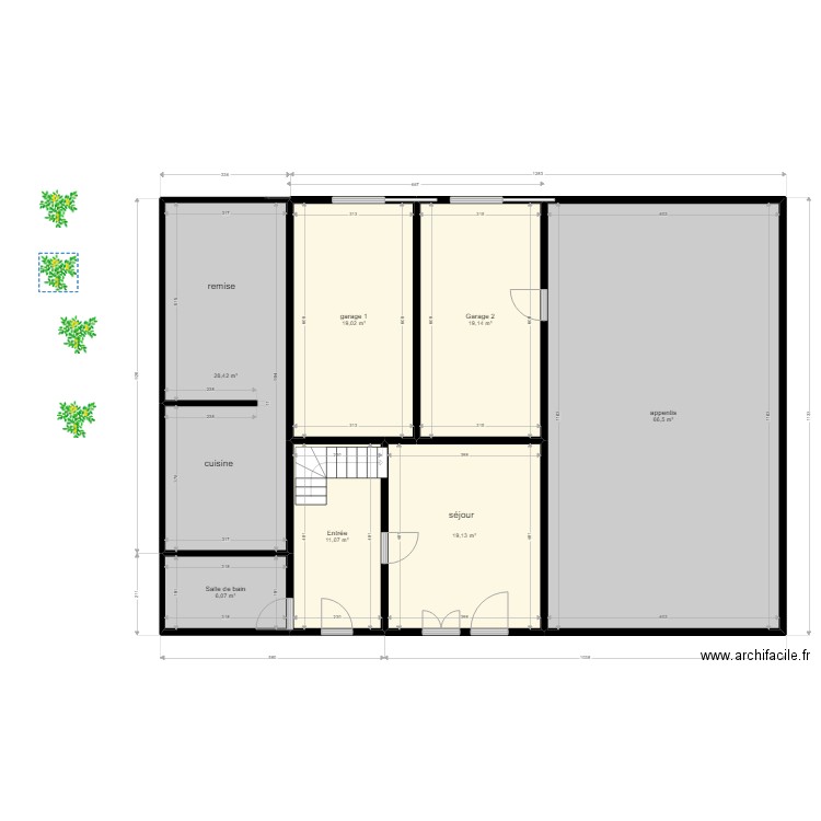  RDC  , la Rosière. Plan de 7 pièces et 169 m2