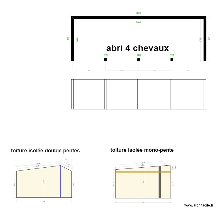 abri 12,2 x 4 ext - 11,8 x 3,8 int. Plan de 0 pièce et 0 m2