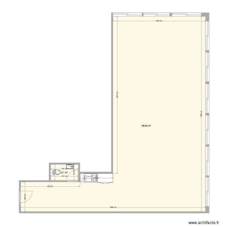 veloland bureau. Plan de 0 pièce et 0 m2