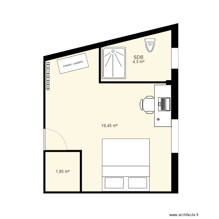 chambre matou. Plan de 0 pièce et 0 m2