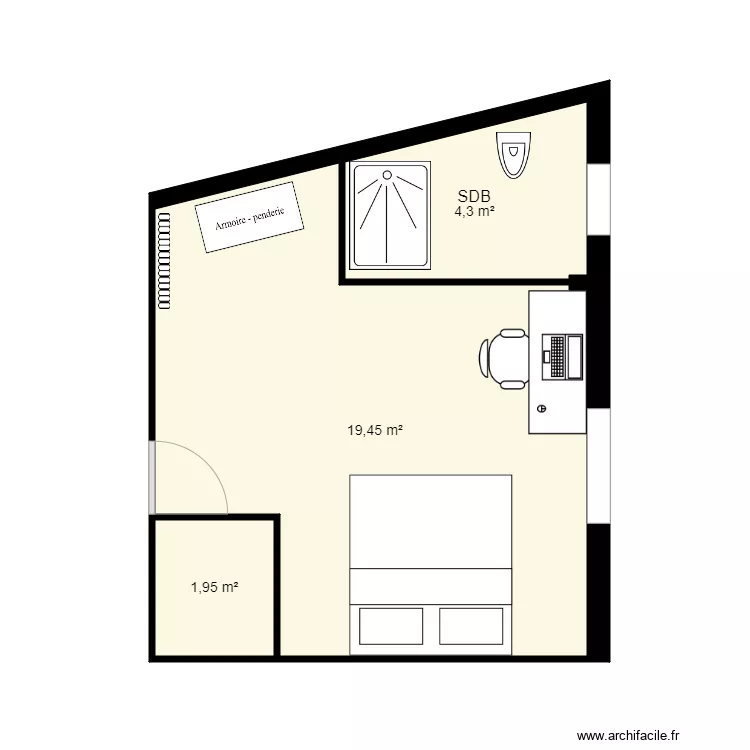 chambre matou. Plan de 