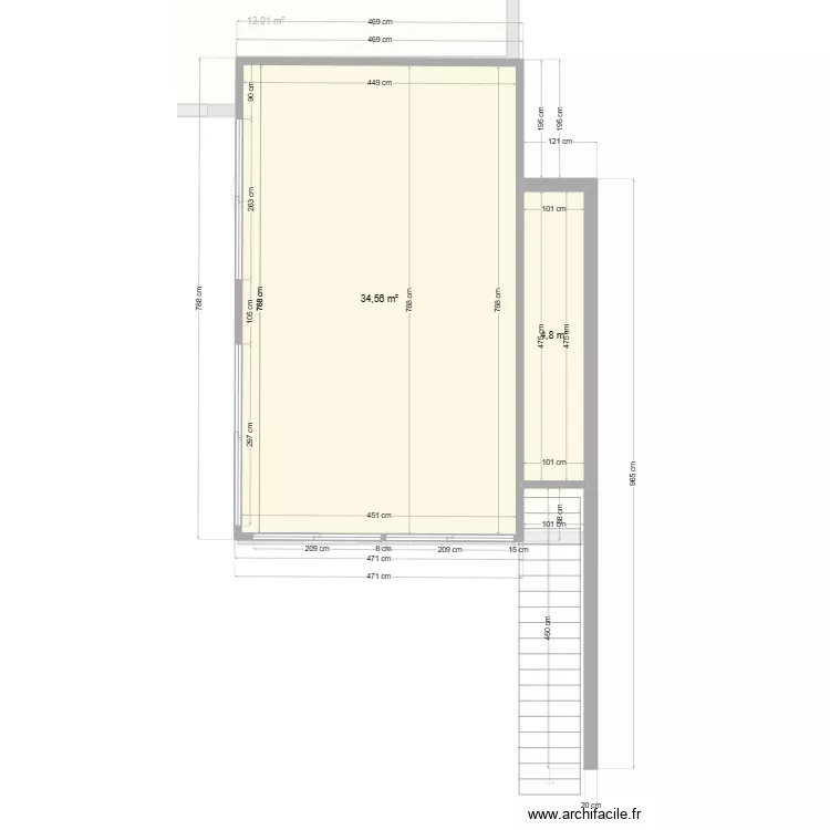 Plan toiture actuel. Plan de 