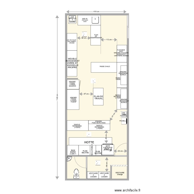 CUISINE LAFAYETTE 2. Plan de 0 pièce et 0 m2