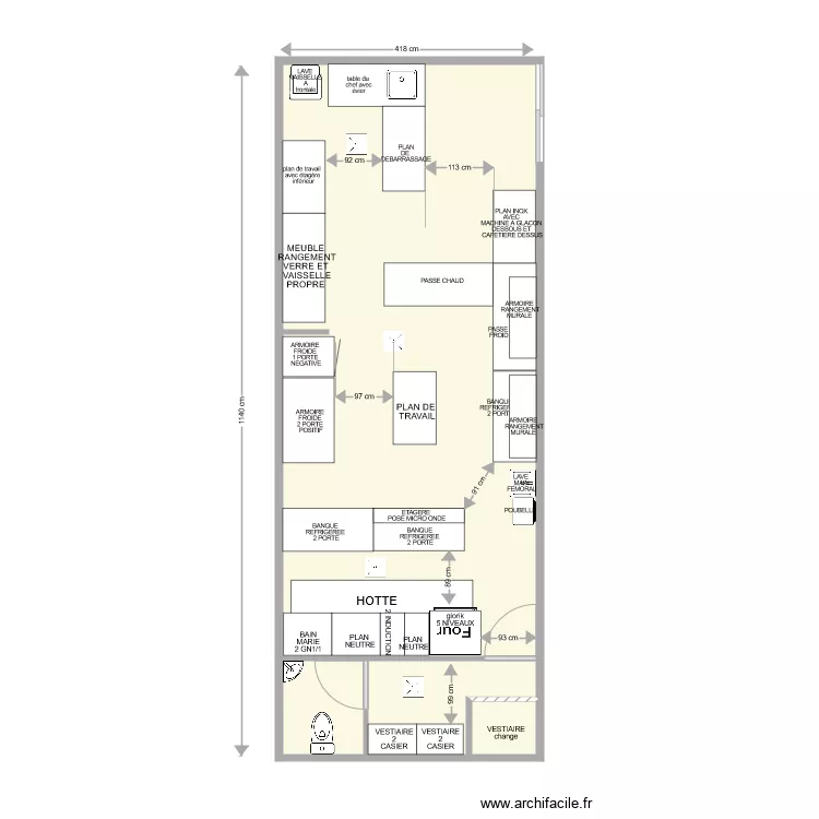 CUISINE LAFAYETTE 2. Plan de 