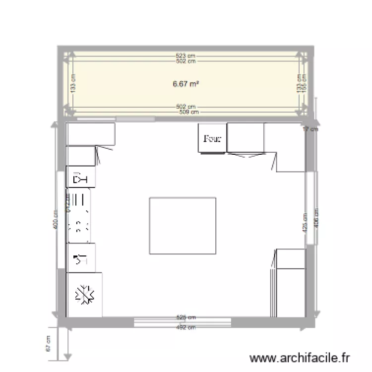 Cuisine. Plan de 
