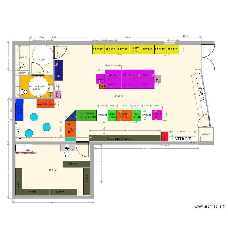 TABAC LE NEW S CC LE COL VERT AMIENS projet 2 . Plan de 0 pièce et 0 m2