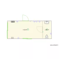 Plan bureau avec sanitaires