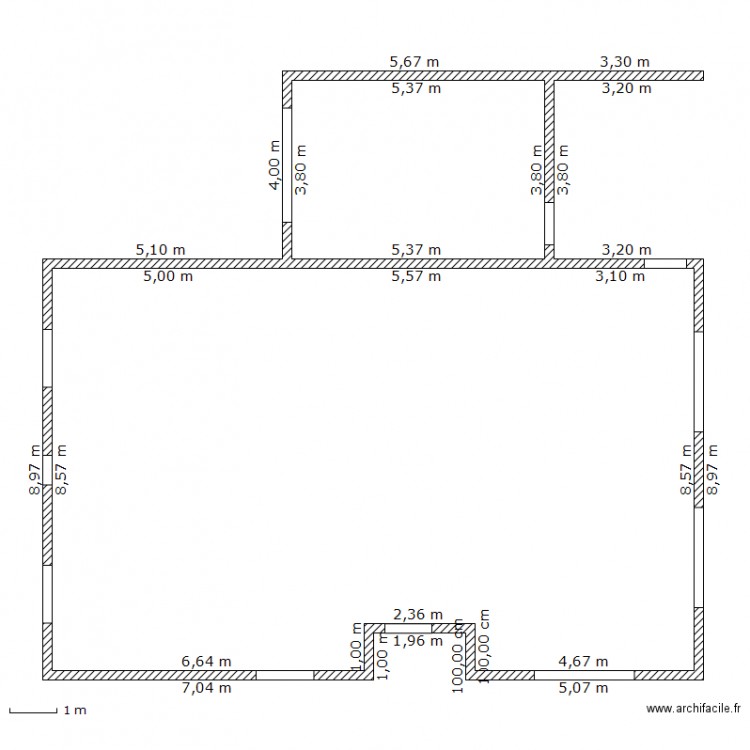 Murs (ouvertures). Plan de 0 pièce et 0 m2