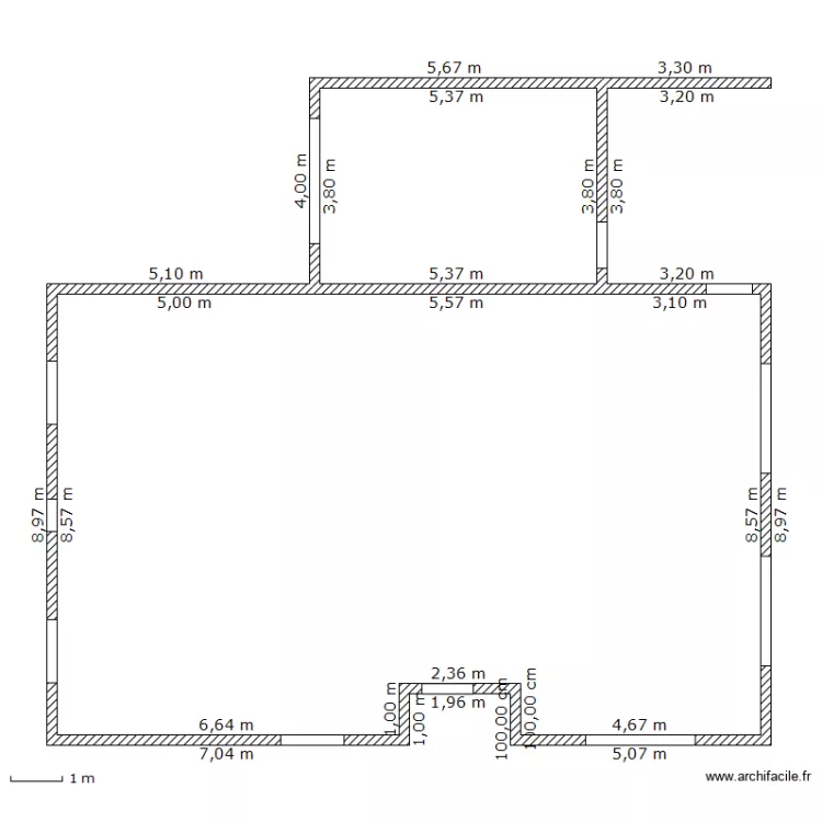 Murs (ouvertures). Plan de 