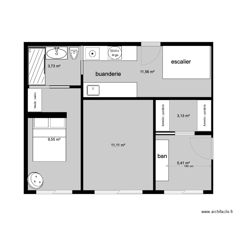 pourville buanderie 2. Plan de 0 pièce et 0 m2