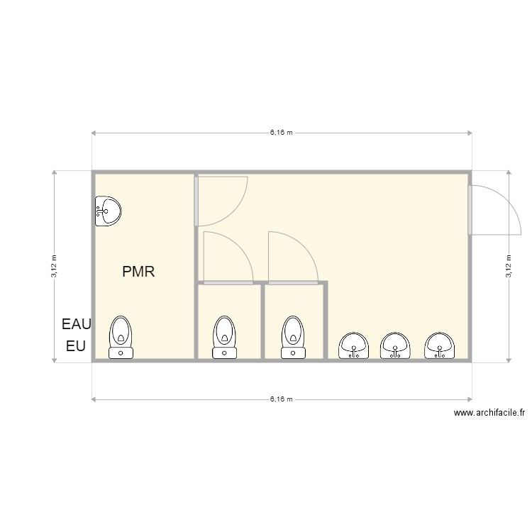 SANITAIRE ACSJ1709P. Plan de 0 pièce et 0 m2