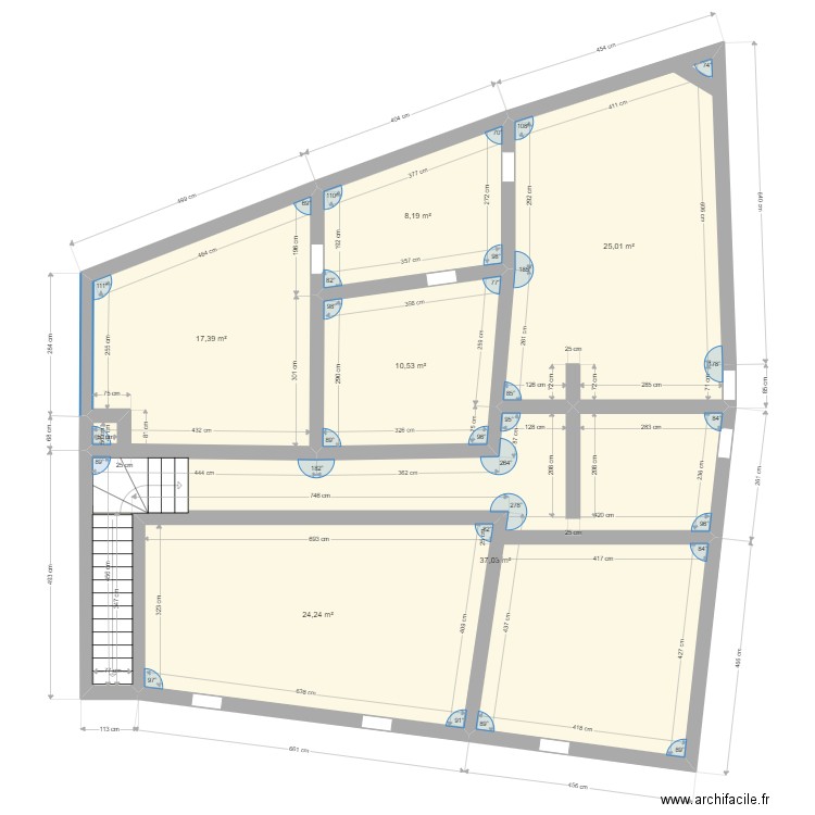 Plan Aubière 1er étage new. Plan de 0 pièce et 0 m2