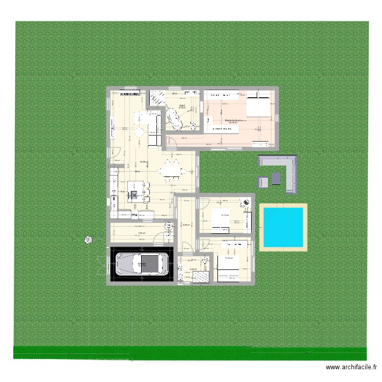 Plan 2. Plan de 9 pièces et 138 m2
