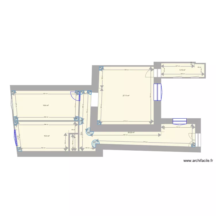 Appartement N 1. Plan de 