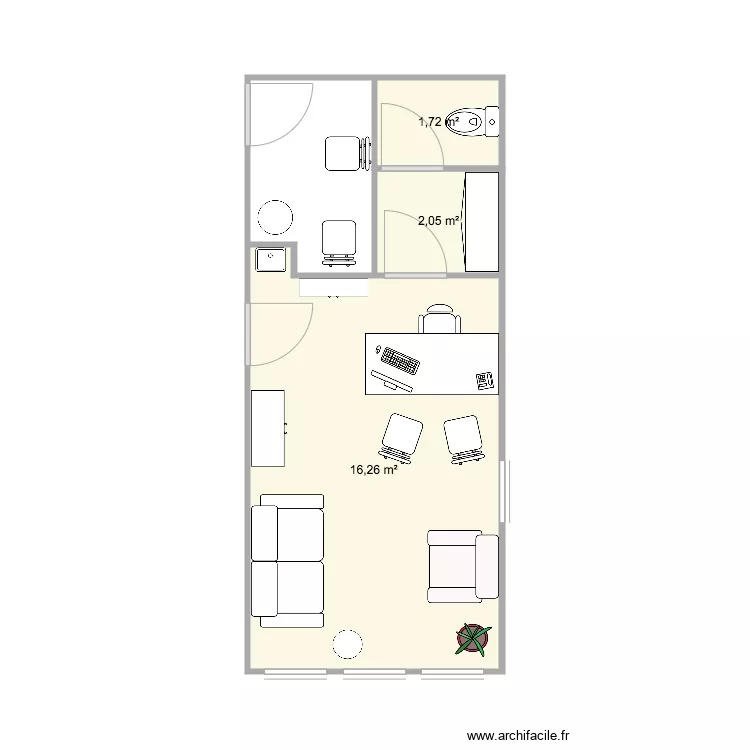 cabinet. Plan de cabinet. Plan de