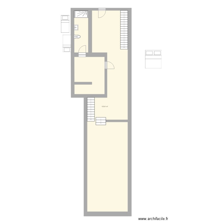 rdc bleu1er. Plan de 0 pièce et 0 m2