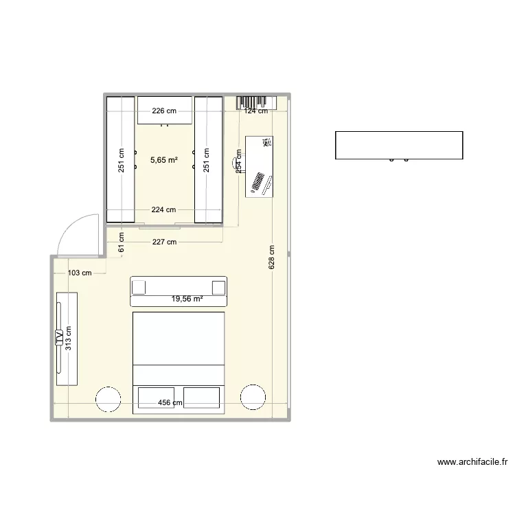VDA CHAMBRE MASTER 3. Plan de 