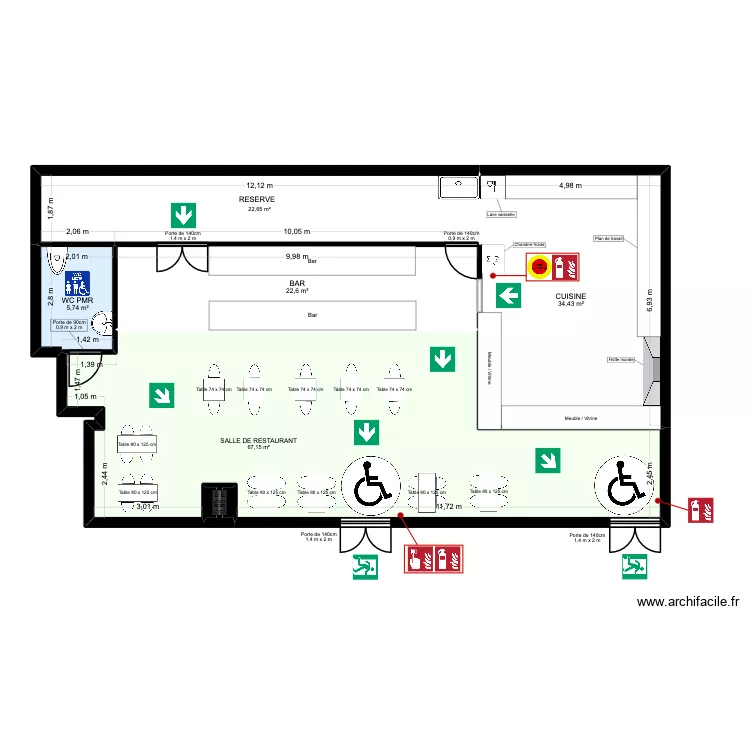 Plan d'Implantation ARVE GRILL 1.1. Plan de 6  et 153 m²