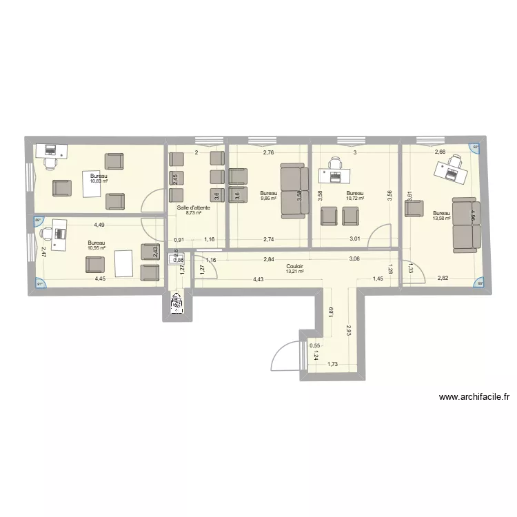 6 av Du PRADO. Plan de 7  et 78 m²