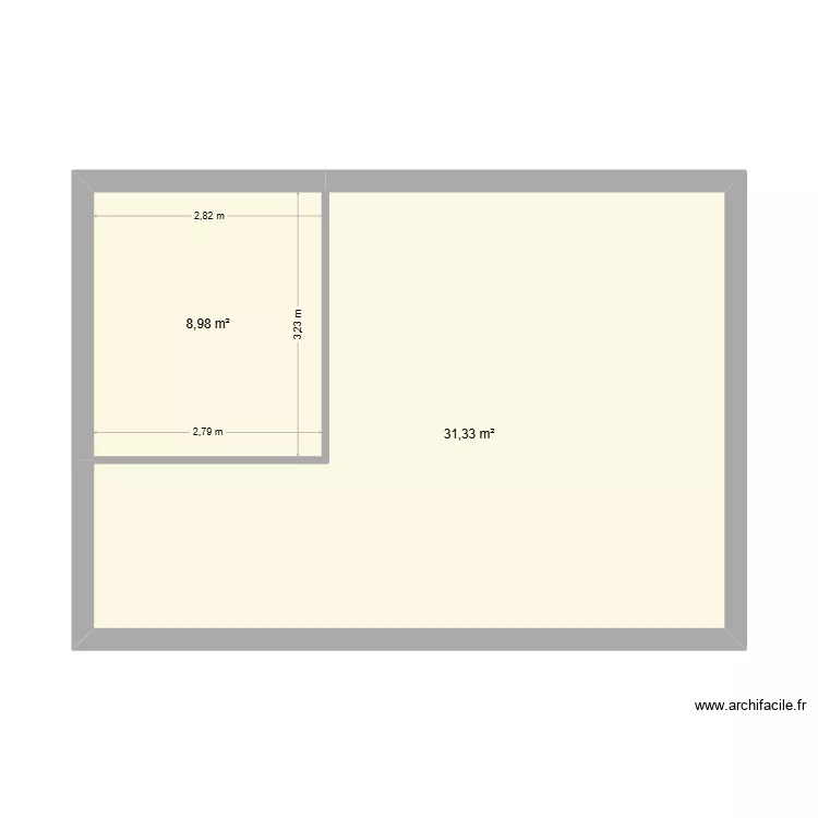 D11. Plan de 2 Pièces et 40 m² D11. Plan de 2 Pièces et 40 m²