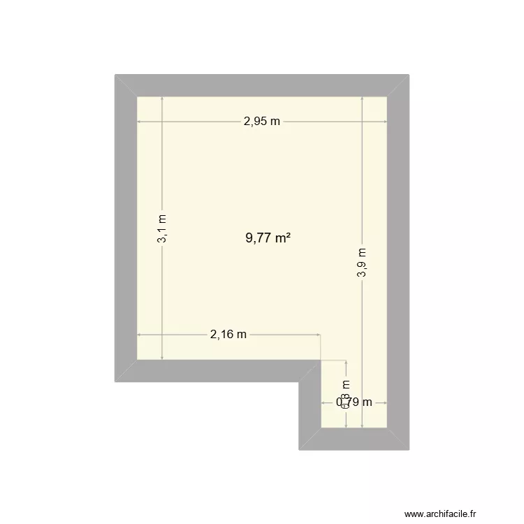 houd. Plan de 1  et 10 m²