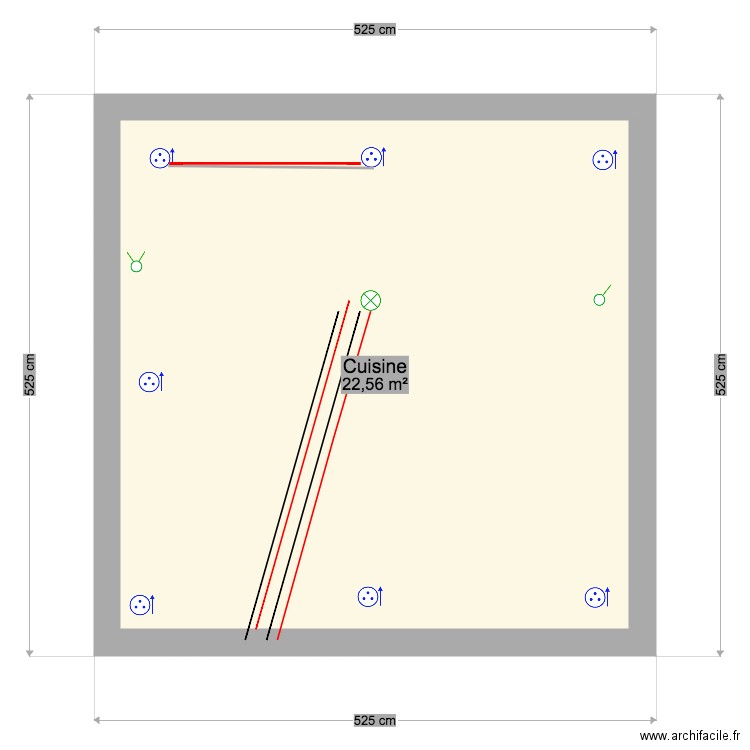 Cuisine. Plan de 0 pièce et 0 m2