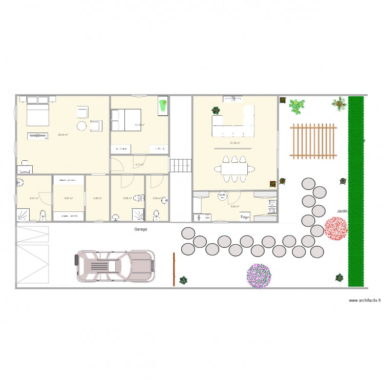 Appartement Haut Riviéra Exemple N2. Plan de 0 pièce et 0 m2