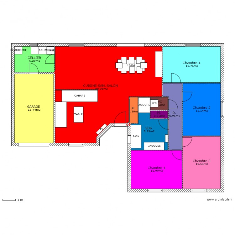 Maison amenagee. Plan de 0 pièce et 0 m2