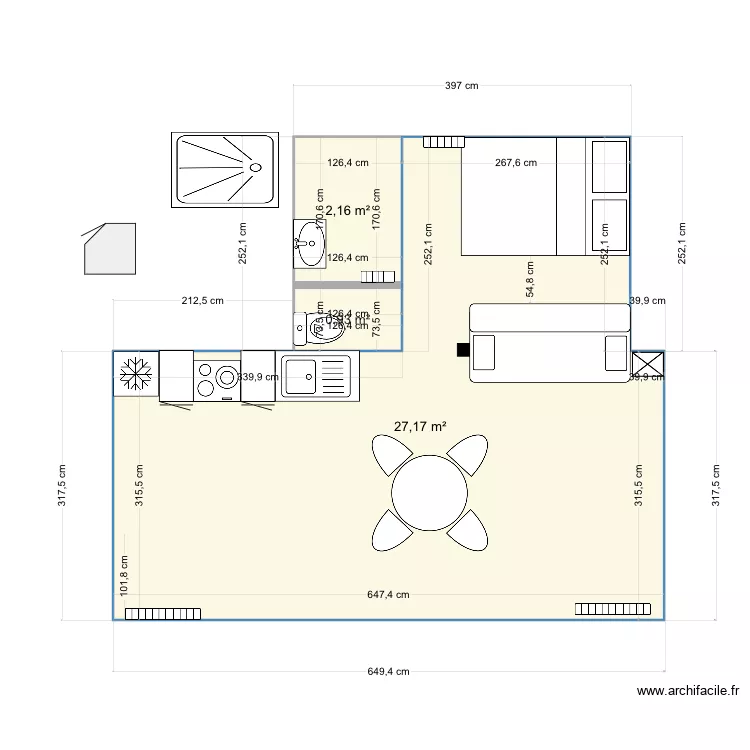 AMMENAGEMENT CABANE. Plan de 