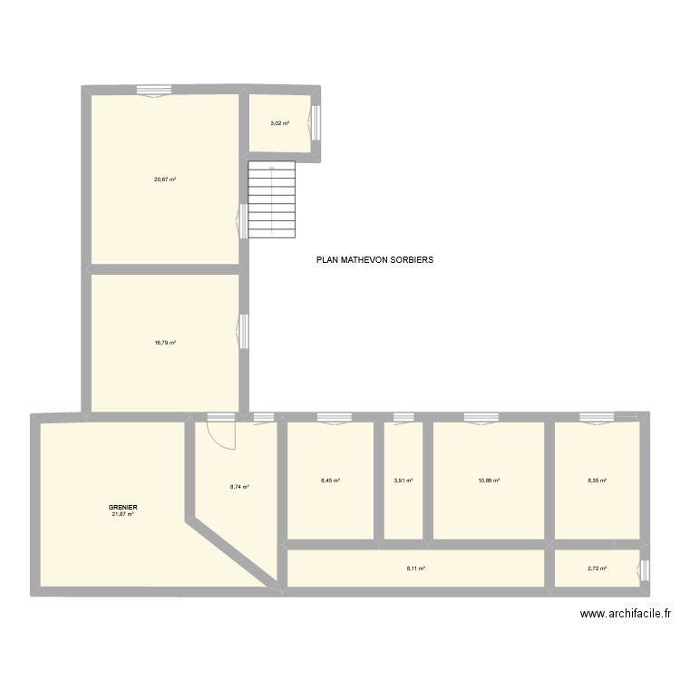 Maison MATHEVON SORBIERS. Plan de 11 pièces et 114 m2