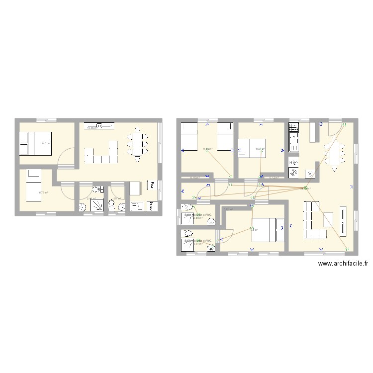 Appartement 1 et 2 Avormbam. Plan de 0 pièce et 0 m2