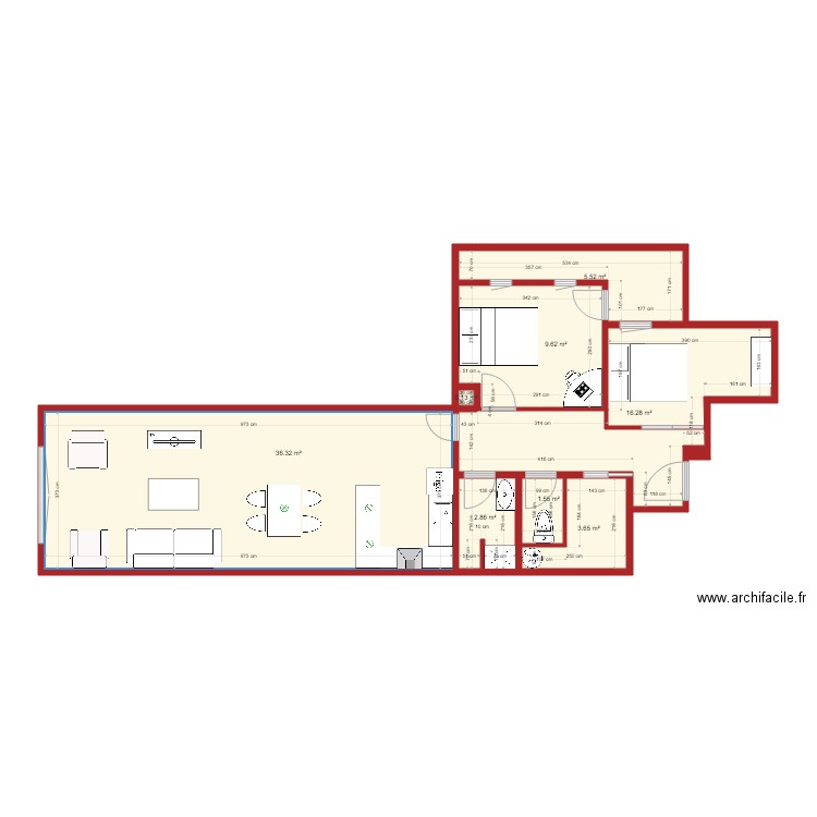 MARION PLAN APPARTEMENT. Plan de 0 pièce et 0 m2