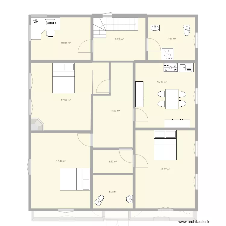 ave de la gare REZ. Plan de 