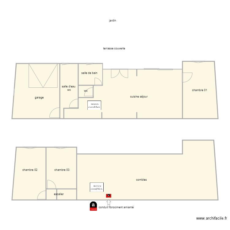 quillon am 1295. Plan de 10 pièces et 143 m2