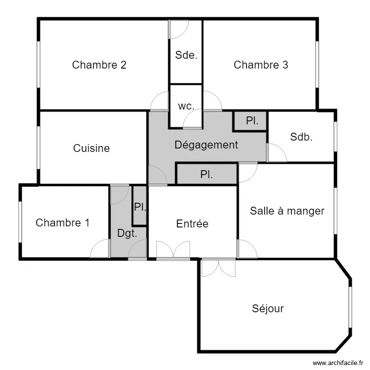 Plan Lajeunesse actuel. Plan de 